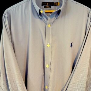 Ralph Lauren Men's Navy Check Dress Shirt